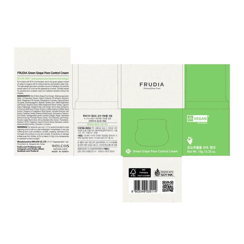 Crema Control Poros de Uva - Frudia