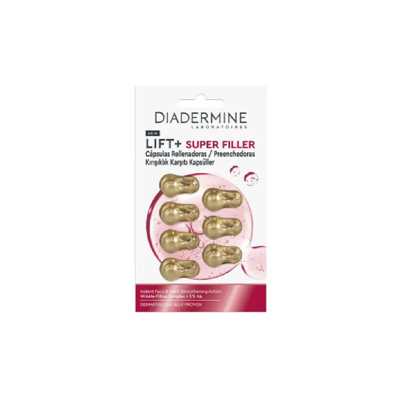 Lift + Super Filler Rellenador Alisante Rostro y Cuello Cápsulas 7 U - Diadermine