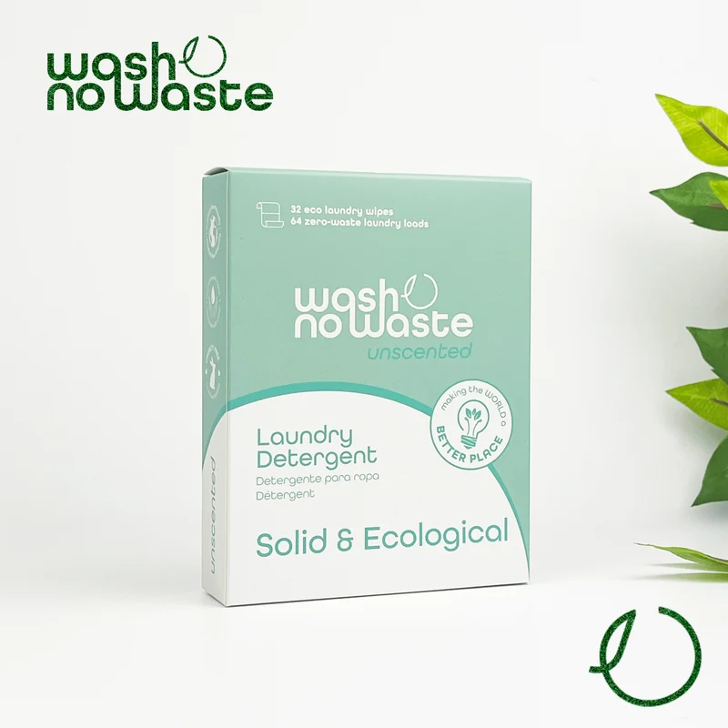 Detergente en tiras biodegradable - Sin Fragancia - Wash No Waste