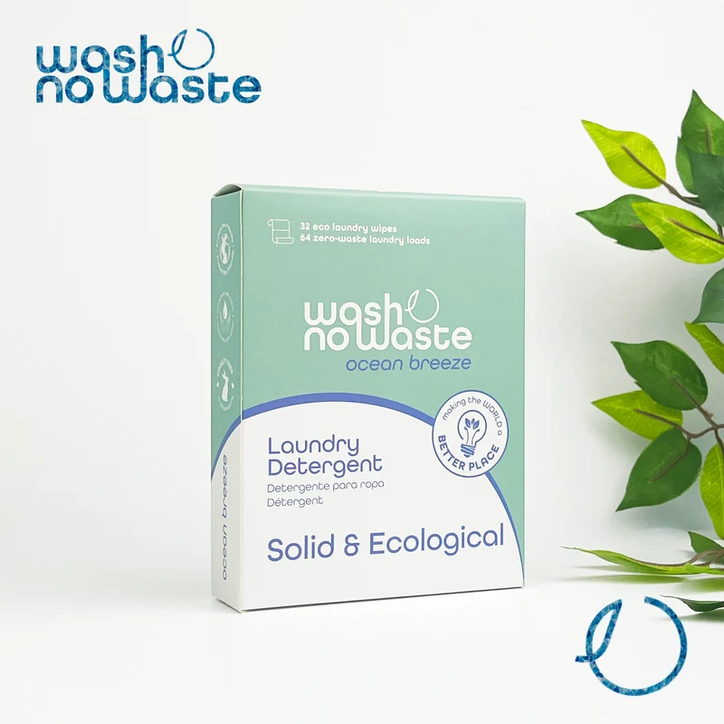 Detergente en tiras biodegradable - Brisa Oceánica - Wash No Waste