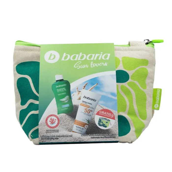 Neceser Sunshine Aloe Crema Facial SPF50+ y Bálsamo After Sun Efecto Hielo 75ml - Babaria