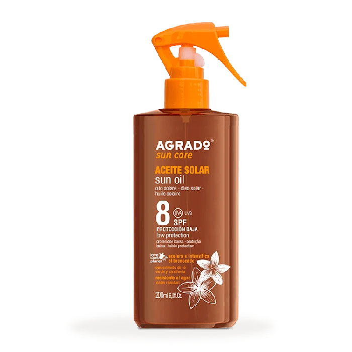 Aceite Solar Spf8 200 ml - Agrado