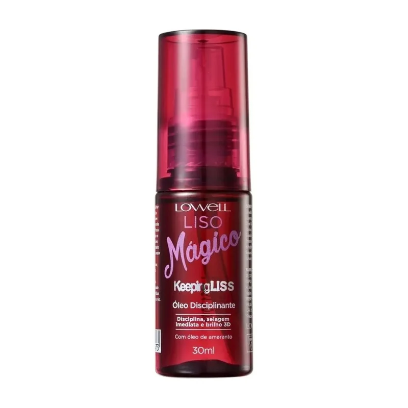 Aceite Capilar Disciplinante - Keeping Liss - Liso Mágico - 30ml - Lowell