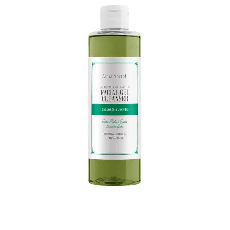 Gel Limpiador Facial Equilibrante y Purificante - Pepino & Enebro 200 ml - Alma Secret