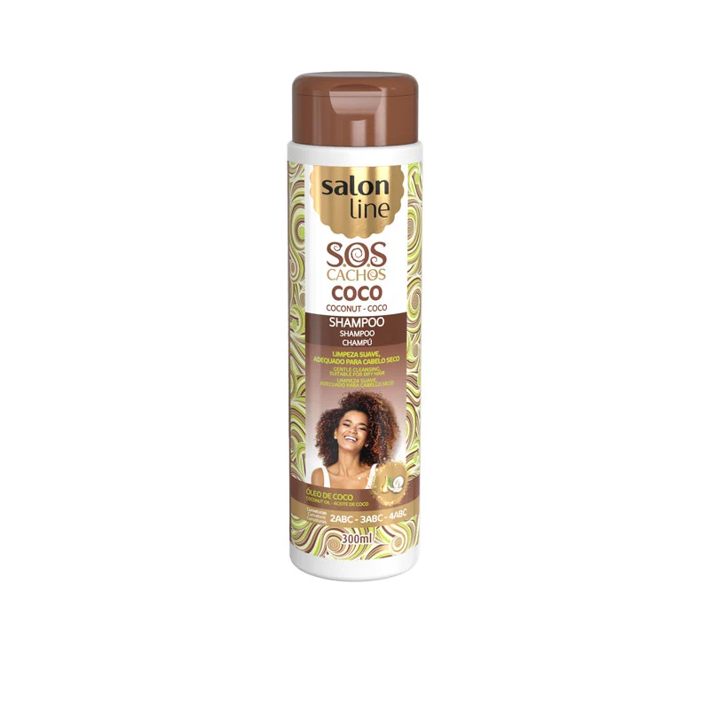 Champú SOS Rizos - Aceite de Coco 300ml - Salon Line