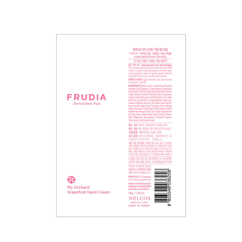 Crema Manos de Pomelo - Frudia