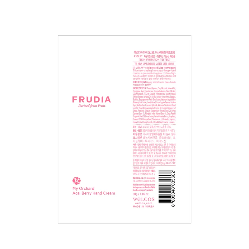 Crema de Manos de Melocotón - Frudia