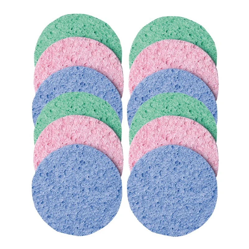 12 Esponjas Desmaquillantes de Celulosa 90mm - Eurostil