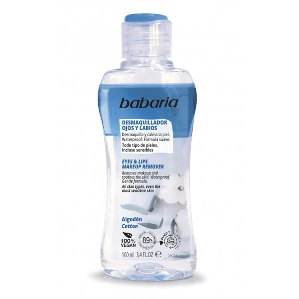 Desmaquillante de Ojos y Labios Algodón: 100 ml - Babaria