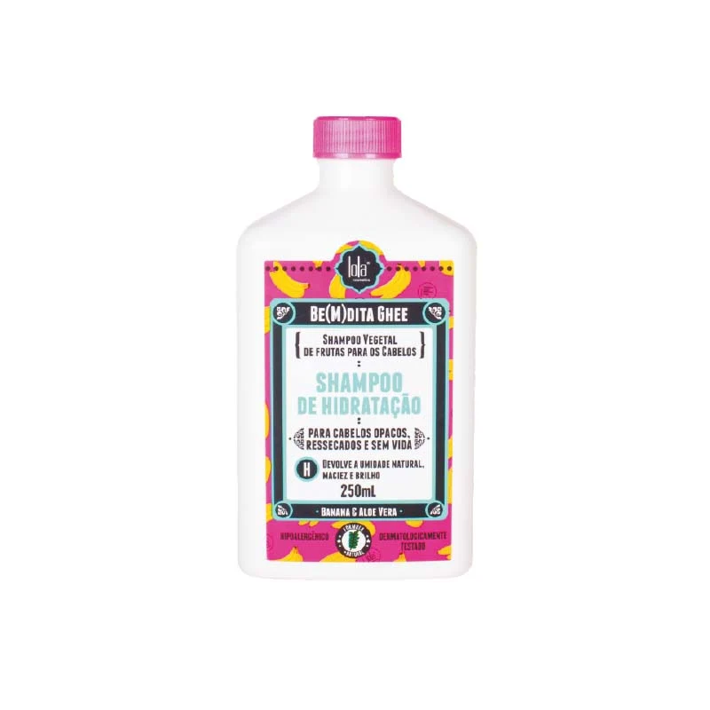 Champú Hidratante de Frutas - Be(m)dita Ghee Banana y Aloe Vera 250 ml - Lola Cosmetics