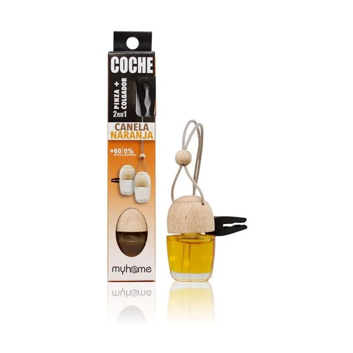 Ambientador Coche con Pinza Canela y Naranja - Myhome
