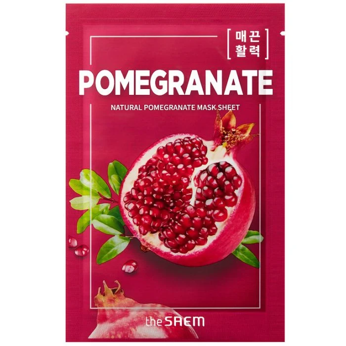 Mascarilla Granada - Natural Pomegranate Mask Sheet 21ml - The Saem