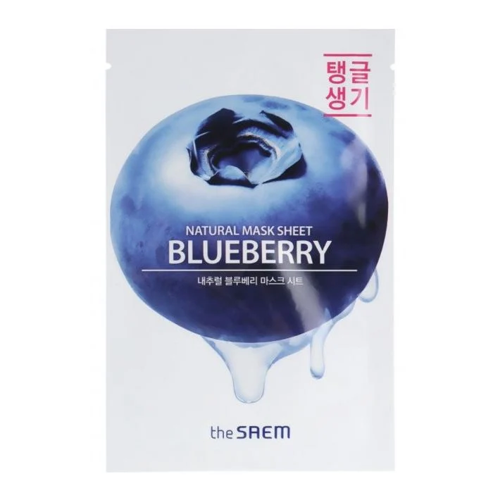 Mascarilla Arándano - Natural Blueberry Mask Sheet 21ml - The Saem