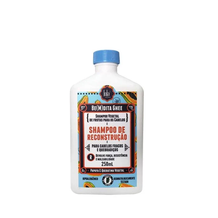 Champú Reconstrutivo - Be(m)dita Ghee - Papaya E Queratina Vegetal 250ml - Lola Cosmetics