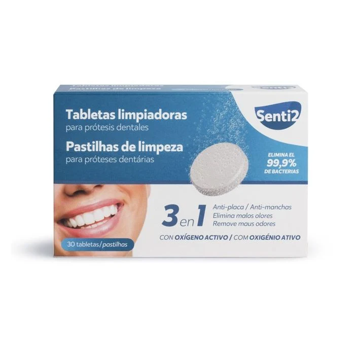 Tabletas Limpiadoras para Prótesis Dentales - 30 Uds - Senti2 - Senti-2