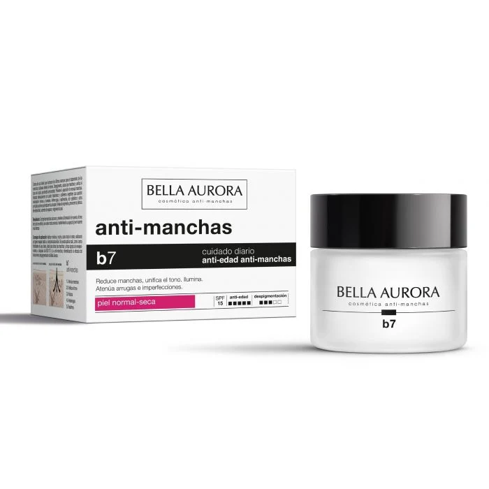 B7 Crema Antiedad y Antimanchas Spf 15 Pieles Normales a Secas 50 ml - Bella Aurora