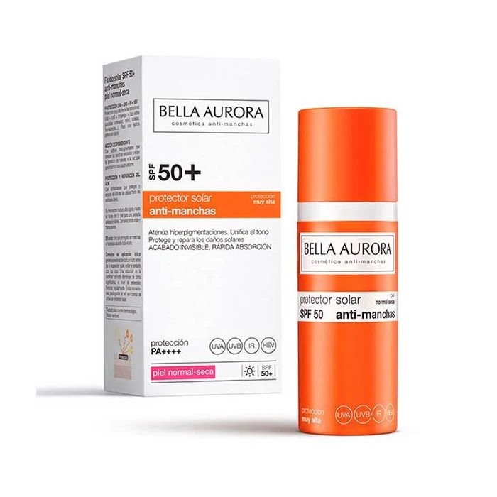 Fluido Solar Spf50+ Antimanchas Piel Normal-seca 50 ml - Bella Aurora