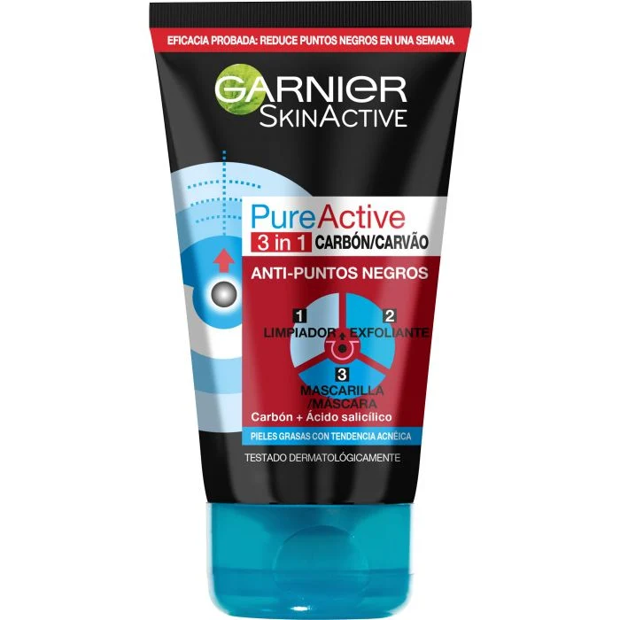 Limpiador 3 en 1 Carbón Pure Active Intense 150 ml - Garnier