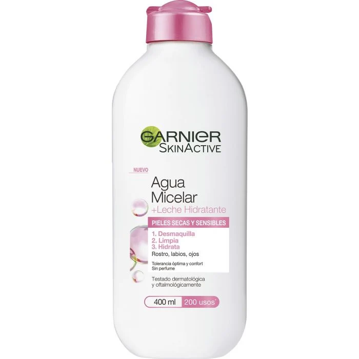 Agua Micelar con Leche para Pieles Secas y Sensibles Skinactive 400 ml - Garnier