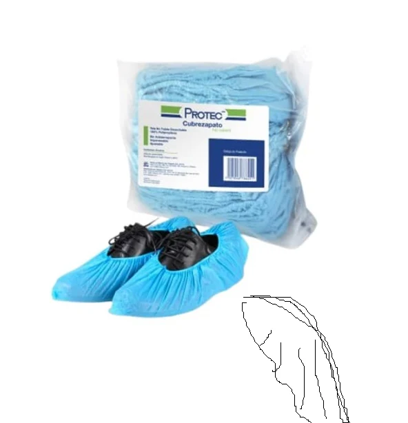 Cubrezapato Azul Bolsa Con 50 Pares 100pz Impermeable Protec