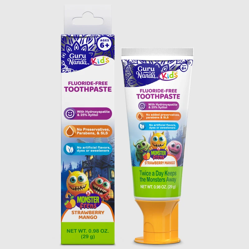 Kids Toothpaste with Xylitol & Hydroxyapatite, Strawberry Mango – 0.98 oz