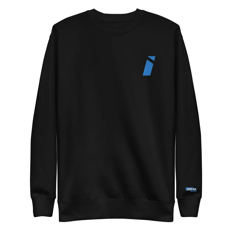 IDEAL Electrical Embroidered Premium Crewneck with Blue Brand Mark (Unisex)