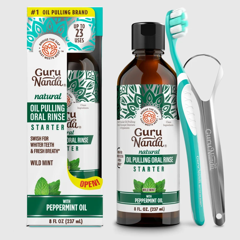Coconut & Peppermint Oil Pulling, Starter Kit – 8 fl. oz.