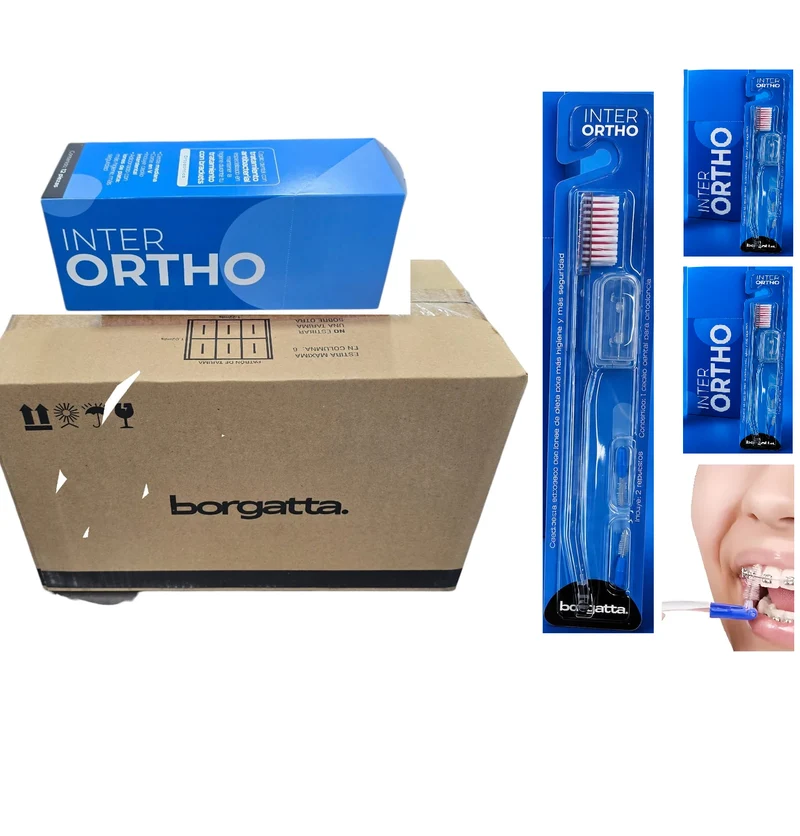 CEPILLOS INTER ORTHO Borgatta Ortodoncia Caja Master 8 pzas 96 cepillos