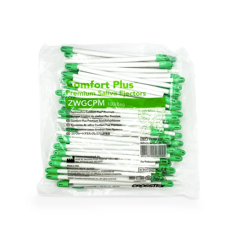 Eyector De Saliva Dental Sabor Menta Crosstex