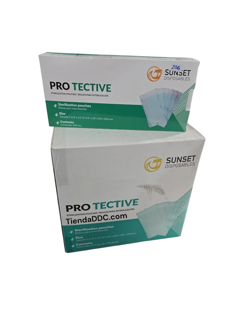 BOLSA PARA ESTERILIZAR AUTOSELLABLE Caja Master con 10 jr - 2000 pzas 19 cm x 33 cm casett