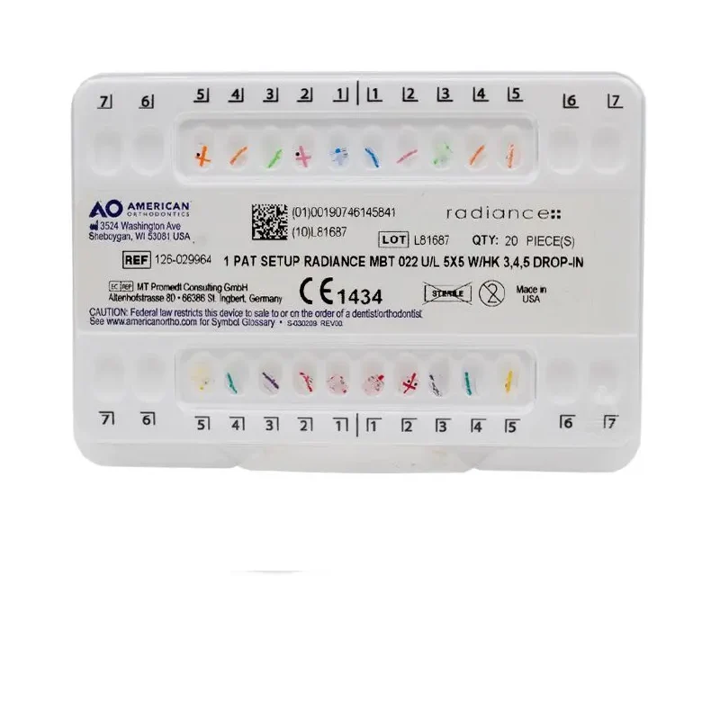 Brackets Radiance Zafiro Mbt .022 AO esteticos