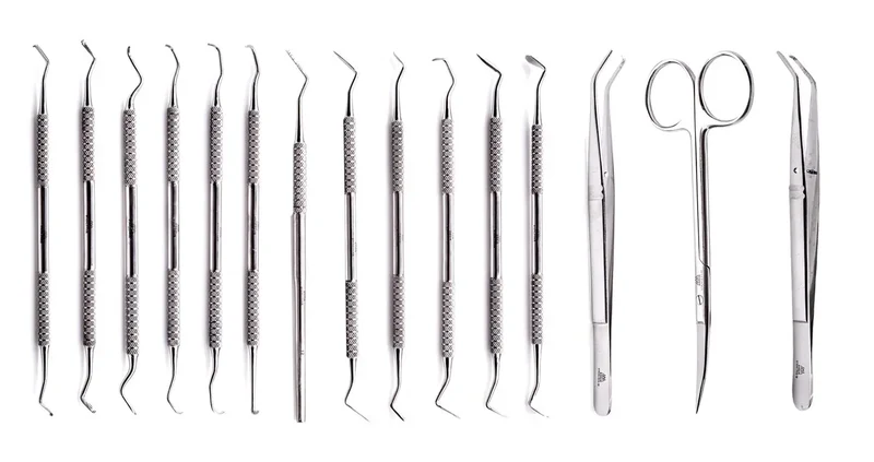 Kit 15 Instumentos Periodoncia Arain Con Estuche