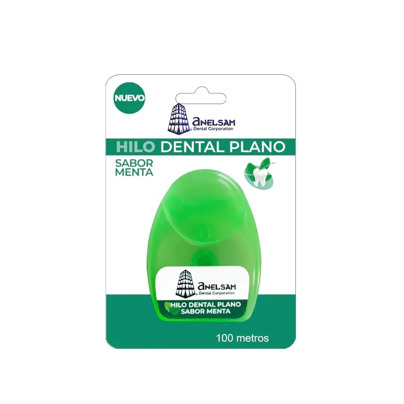 Hilo Dental Plano Sabor Menta Anelsam 100m