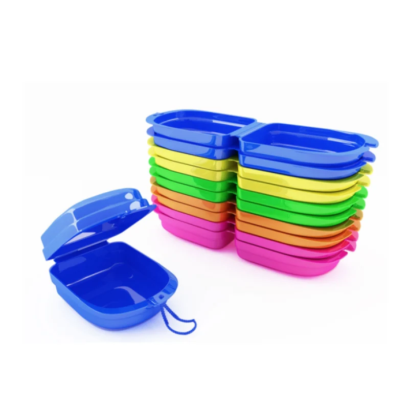 Caja Porta Guarda Dental Apartos De Ortodoncia Kit 10 Pzas con aroma