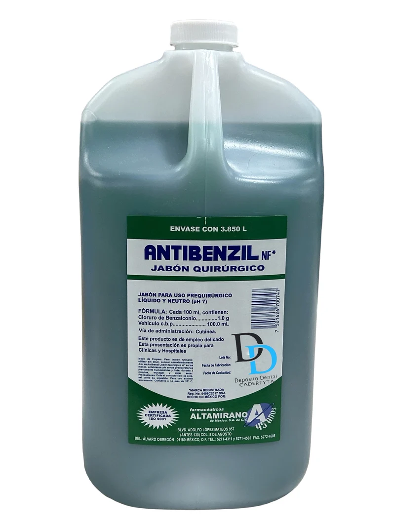 DESINFECTANTE ANTIBENZIL PRE QUIRURGICO Jabon 3.850L Galon