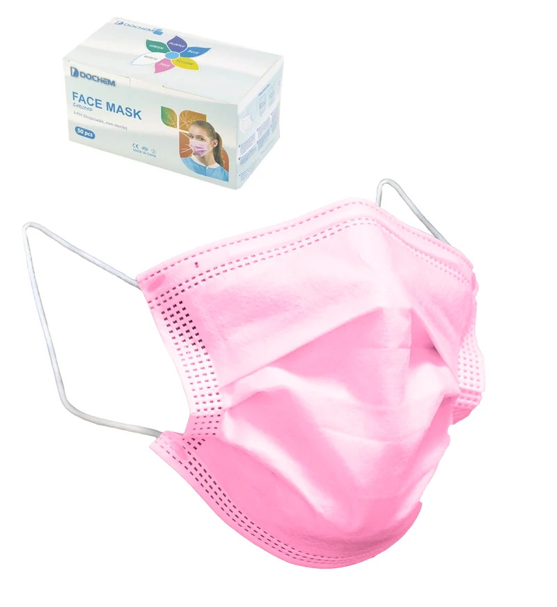 Cubrebocas Rosa 50 Pzas Dochem Prophytech Pink