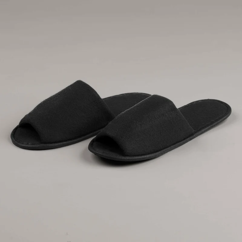 Hotelové pantofle Basic otevřené, 30cm černé