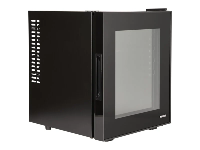 Minibar Corby Eton 20L se skleněnými dvířky, černý s černým interiérem