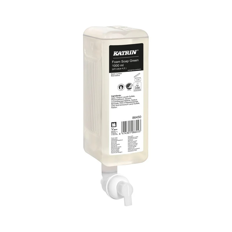 Mýdlo pěnové Katrin System Green, náplň do zásobníku, 1 l, bříza