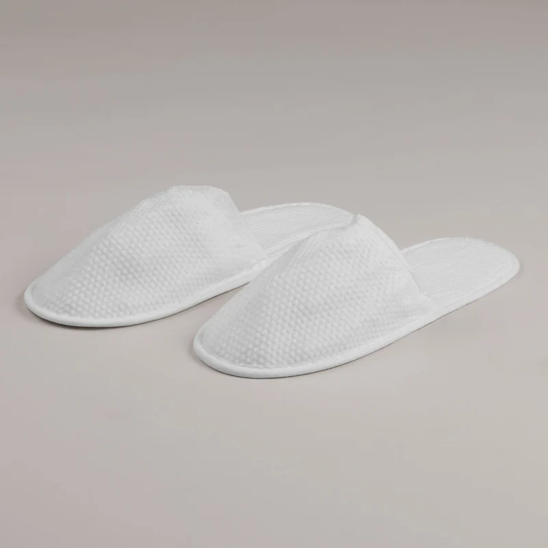Hotelové pantofle EKO Natural bílé zavřené