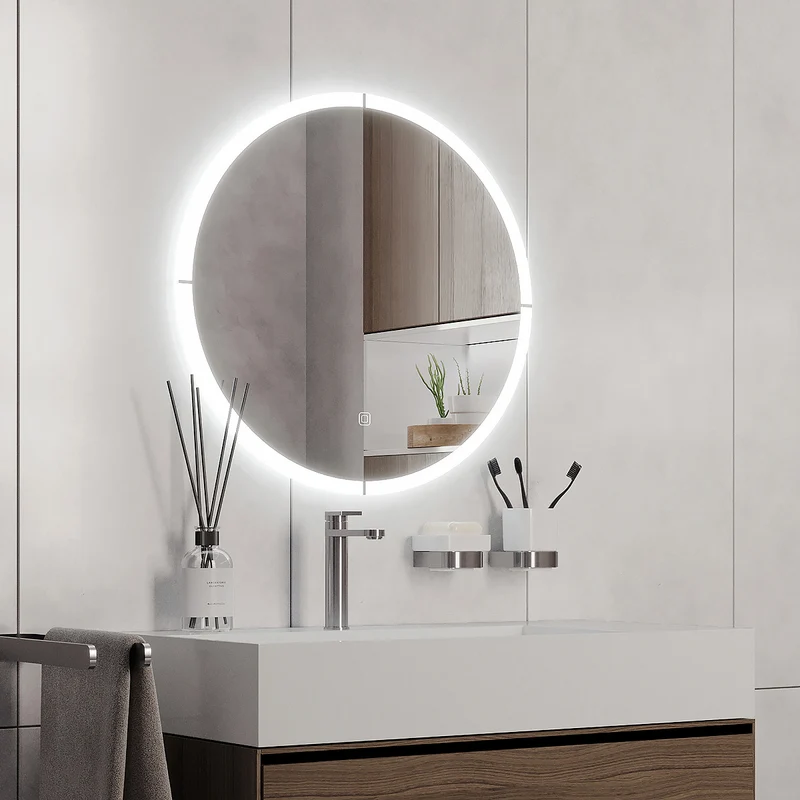Kulaté LED zrcadlo pr. 800 se dvěma dotykovými senzory