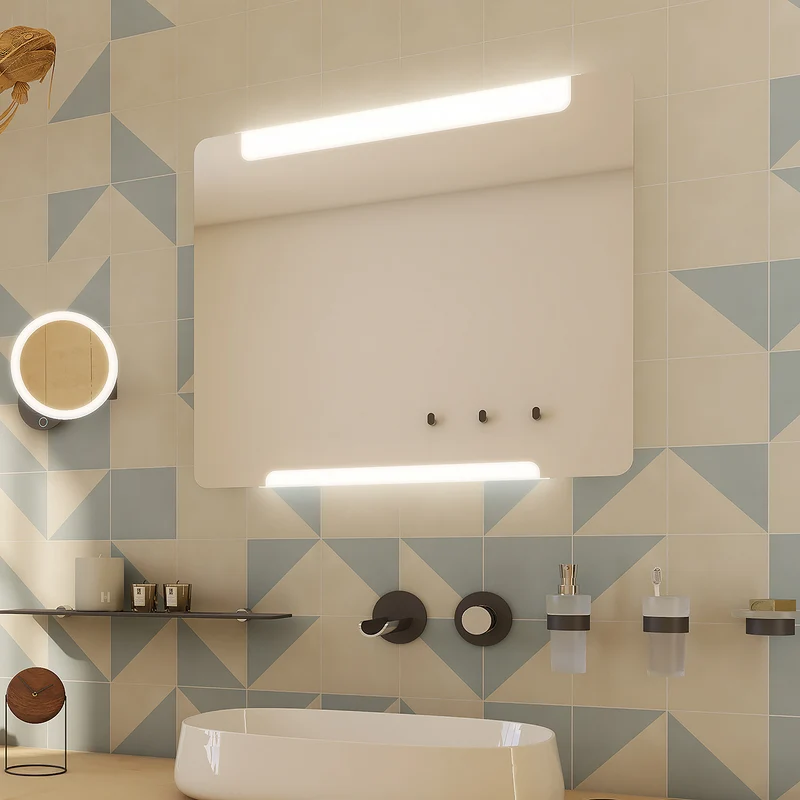 LED zrcadlo 1000x700 se dvěma dotykovými senzory