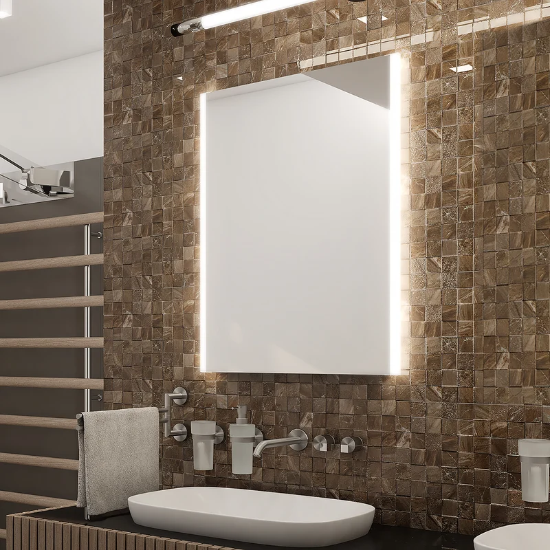 LED zrcadlo 600x800 se dvěma dotykovými senzory