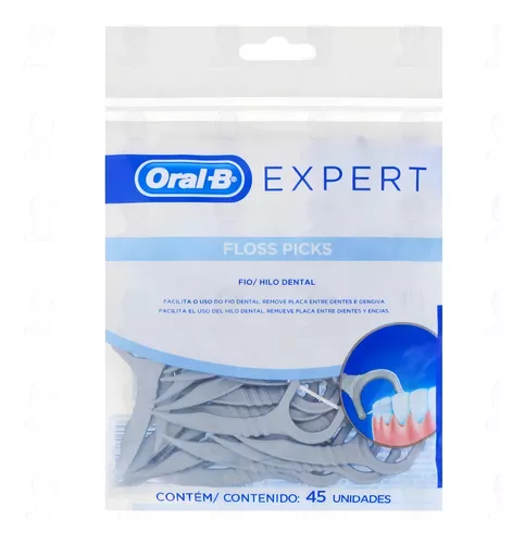 Hilo Expert Flosser Picks Dental Oral-b menta 45 u
