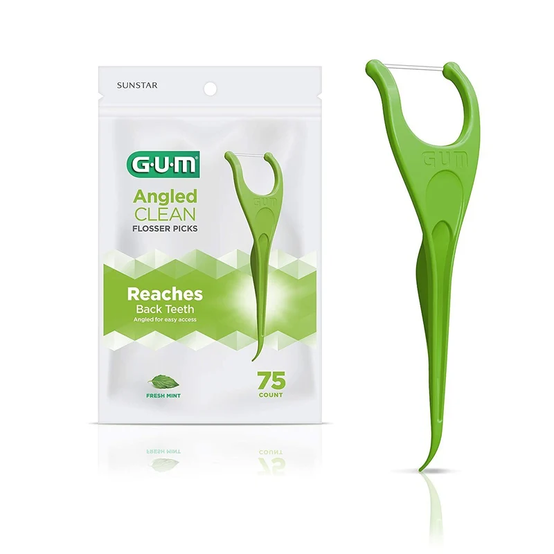 HILO Dental FLOSSER PICKS ANGULADOS C/75 GUM