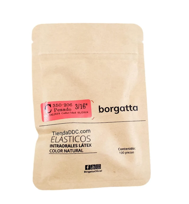 BOLSA C/100 Ligas Intraorales 3/16 6 oz Pesado Tortuga